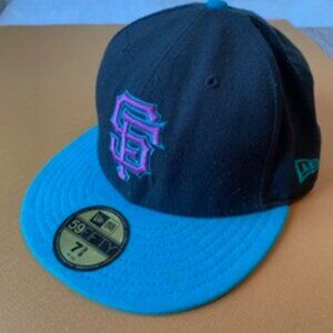 New Era San Francisco Fitted Hat 7 3/8 black/blue/purple